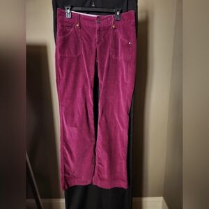 Athleta Corduroy pants straight leg fuschia dark pink